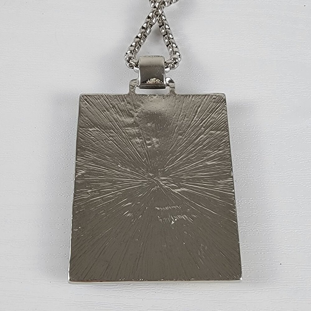 Multicolor Stone Cabochon Rectangle Statement Pen… - image 7